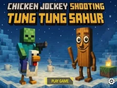 Гра Chicken Jockey Shootout з Tung Tung Sahur онлайн Гра Chicken Jockey Shootout з Tung Tung Sahur онлайн