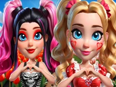 Гра Яскраві серця: Гламур проти панка онлайн Гра Яскраві серця: Гламур проти панка онлайн