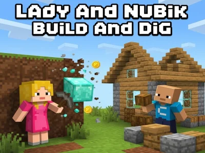 Гра Lady and Noob: Build and Dig онлайн