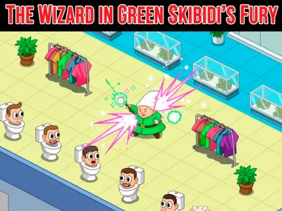 Гра Wizard in Green: Fury of Skibidi онлайн