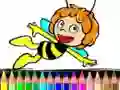 Гра Повертайся до школи: розмальовка Бджілки Мая онлайн Гра Повертайся до школи: розмальовка Бджілки Мая онлайн