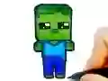 Гра Легка розмальовка для дітей Mineblox онлайн Гра Легка розмальовка для дітей Mineblox онлайн