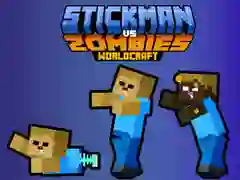 Гра Стікмен проти Зомбі WorldCraft онлайн