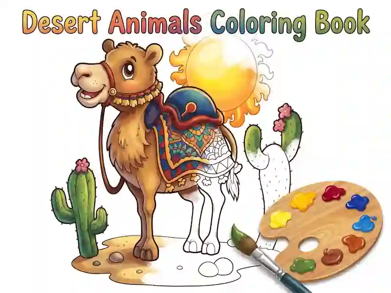 Гра Desert Animals Coloring Book онлайн