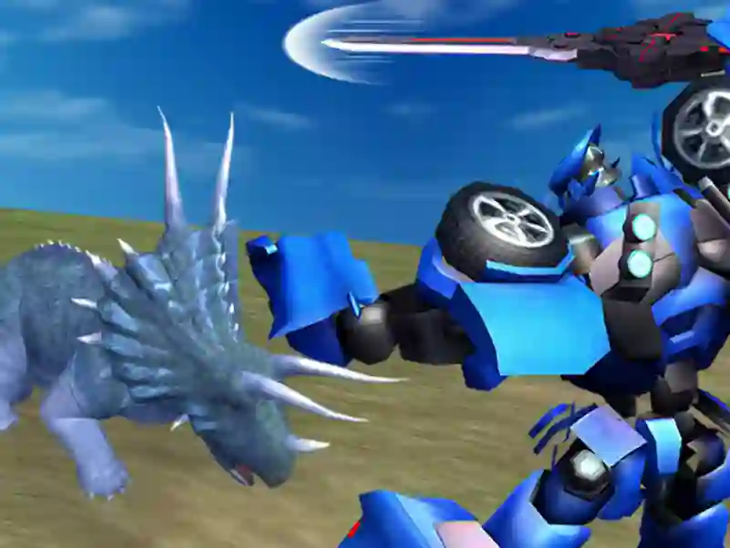 Гра Юрський динозавр проти роботів онлайн