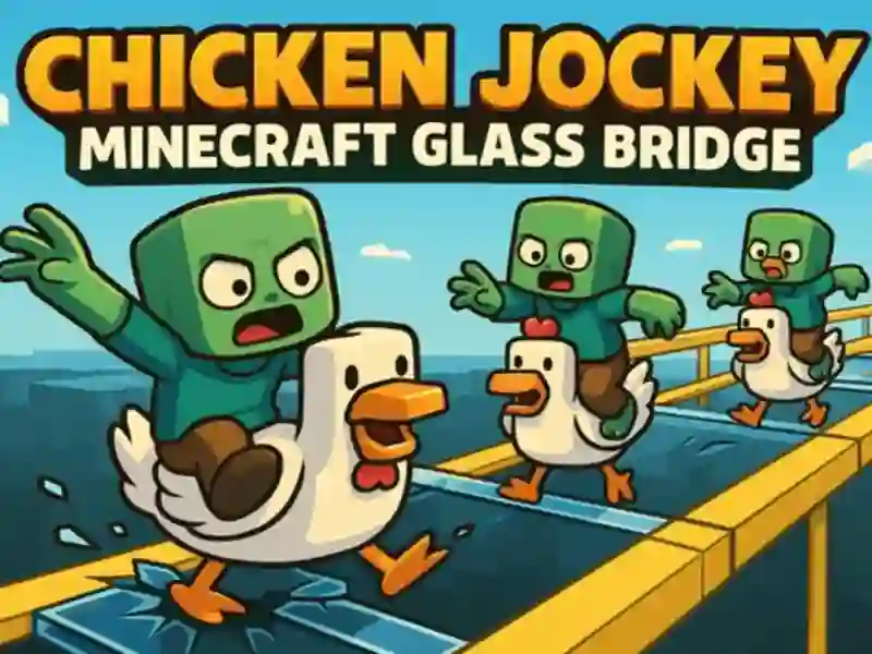Гра Курячий жокей: Minecraft Glass Bridge Minecraft онлайн