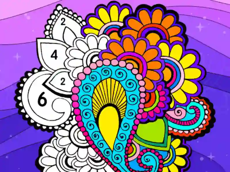 Гра Кольорове віяло: розфарбуй за номерами онлайн