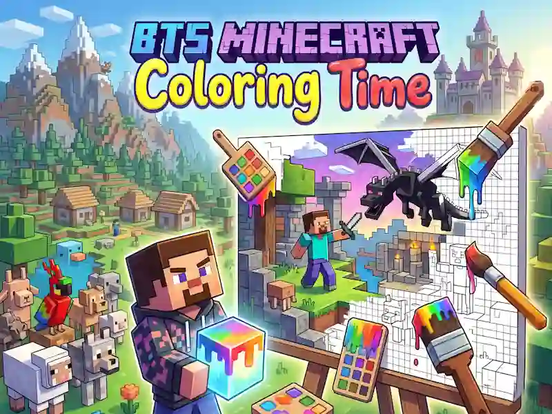 Гра BTS Minecraft Coloring Time онлайн