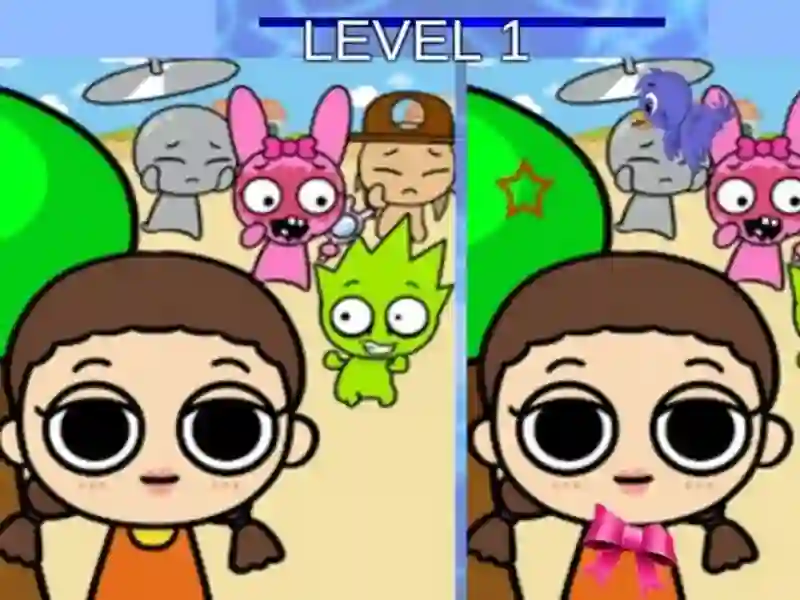 Гра Спрункс і гра в кальмара: знайди відмінності онлайн