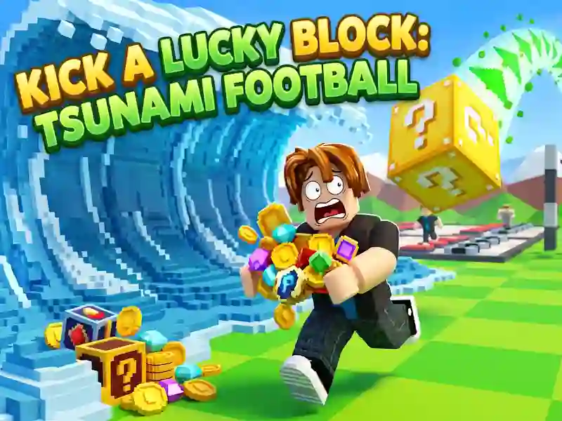 Гра Kick a Lucky Block: Tsunami Football онлайн