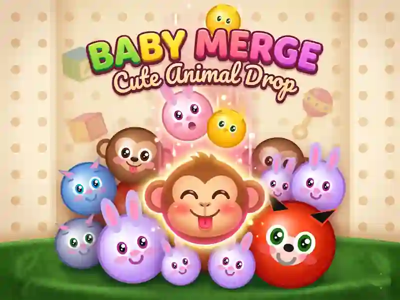 Гра Baby Merge Cute animal drop онлайн
