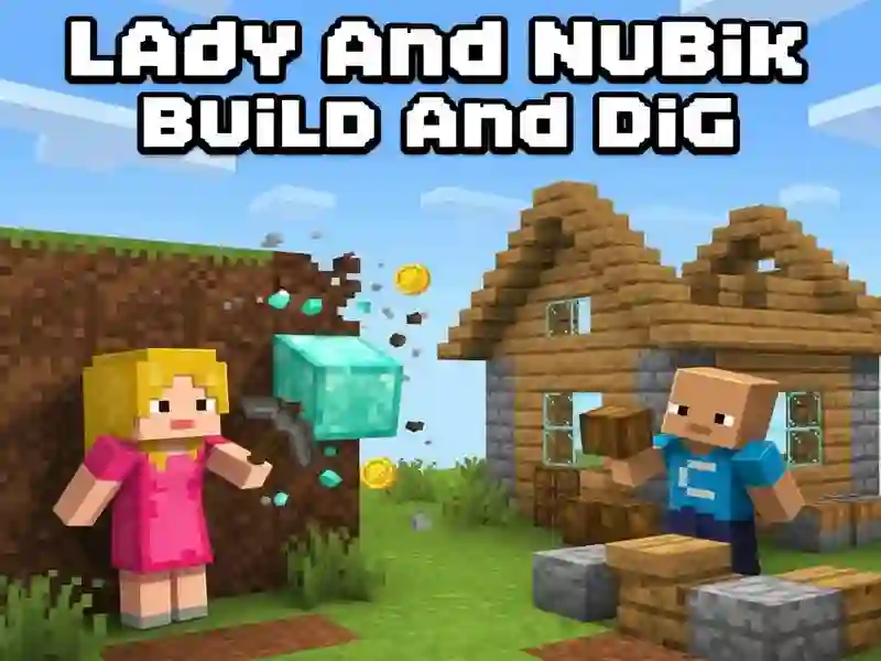 Гра Lady and Noob: Build and Dig онлайн