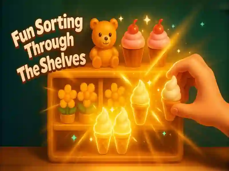 Гра Весело сортування на полицях онлайн Гра Весело сортування на полицях онлайн