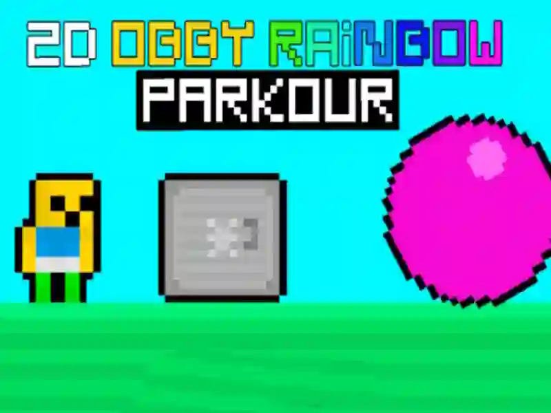 Гра Obby Rainbow Parkour 2D онлайн Гра Obby Rainbow Parkour 2D онлайн