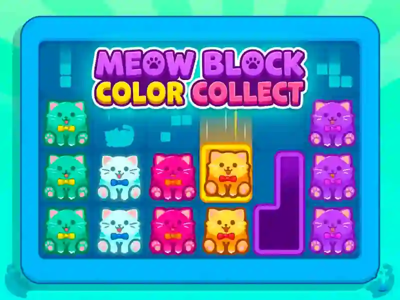 Гра Meow Block Color Collect онлайн