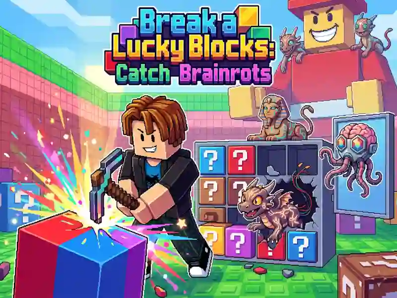 Гра Break a Lucky Blocks: Catch Brainrots онлайн