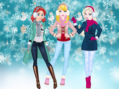 Гра  princesses Winter Spree онлайн