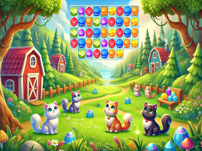 Гра Cat Match 3 онлайн